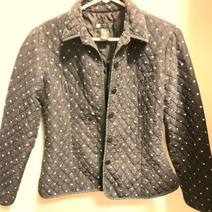 Carole Little vintage black and white silk Shacket/blazer size S